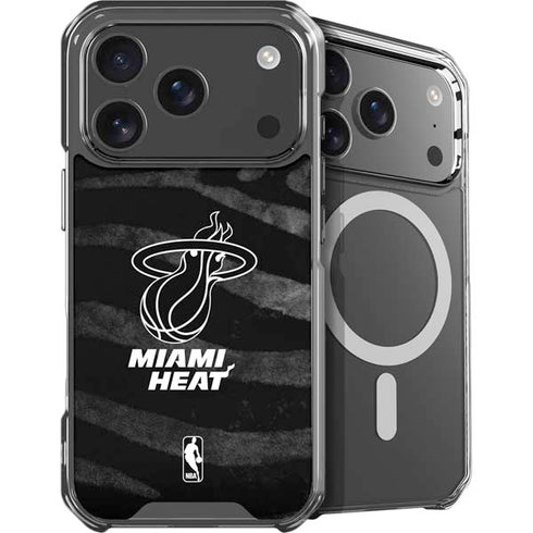 NBA Miami Heat Black Animal Print iPhone 17 Pro MagSafe Case