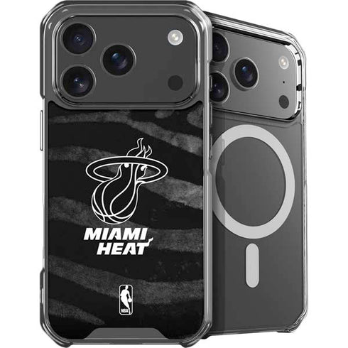 NBA Miami Heat Black Animal Print iPhone 17 Pro Max MagSafe Case
