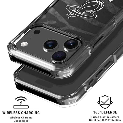 NBA Miami Heat Black Animal Print iPhone 17 Pro Max MagSafe Case