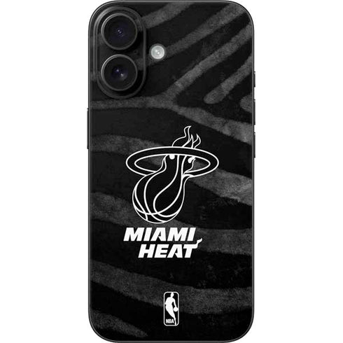 NBA Miami Heat Black Animal Print iPhone 17 Skin