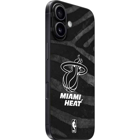 NBA Miami Heat Black Animal Print iPhone 17 Skin