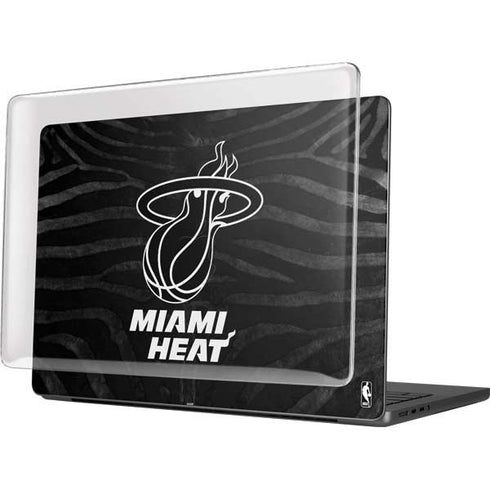 NBA Miami Heat Black Animal Print MacBook Pro 14in (2021-24) Case plus Skin