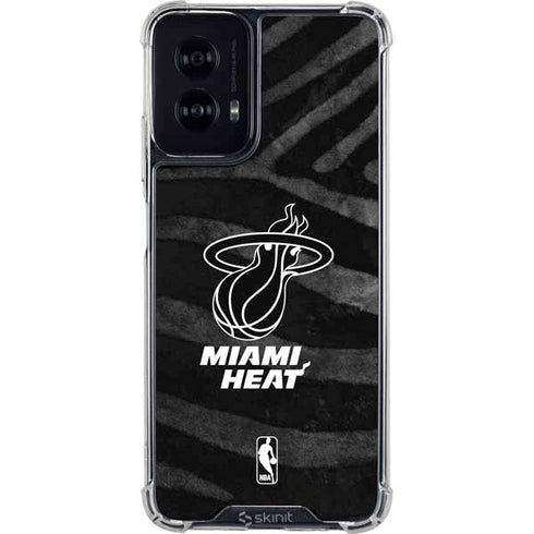NBA Miami Heat Black Animal Print Moto G Power 5G (2024) Clear Case