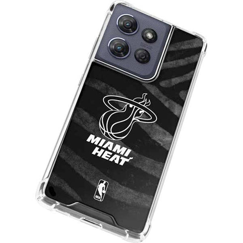 NBA Miami Heat Black Animal Print Moto G Stylus 5G (2025) Clear Case