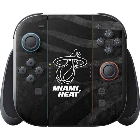 NBA Miami Heat Black Animal Print Nintendo Switch 2 (2025) with Joy-Con Skin