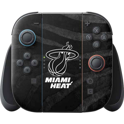 NBA Miami Heat Black Animal Print Nintendo Switch 2 (2025) Joy-Con Controller Skin