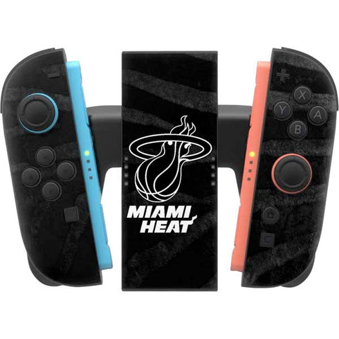 NBA Miami Heat Black Animal Print Nintendo Switch 2 (2025) Joy-Con Controller Skin