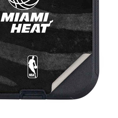 NBA Miami Heat Black Animal Print Otterbox Defender iPhone Skin