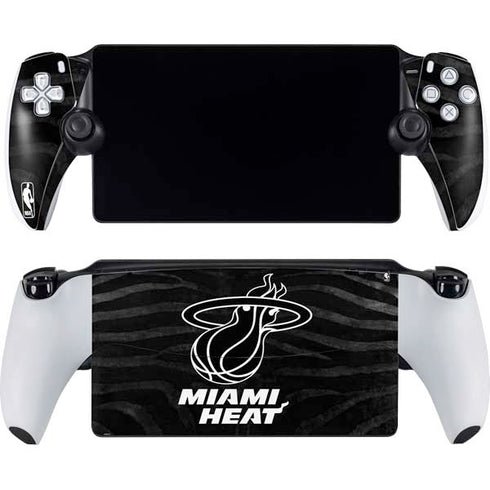 NBA Miami Heat Black Animal Print PlayStation Portal Remote Player Skin