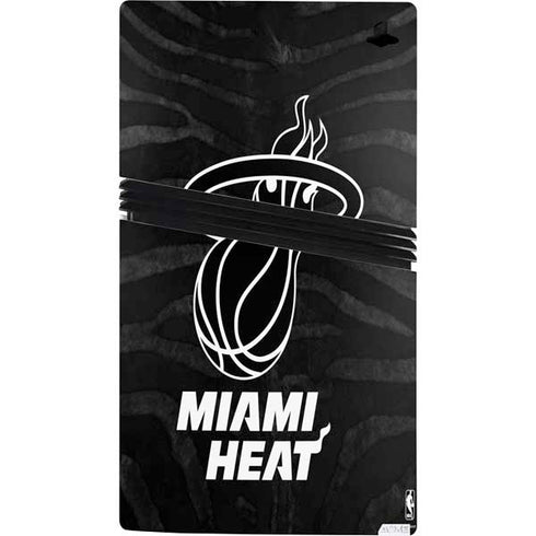 NBA Miami Heat Black Animal Print PS5 Pro Console Skin