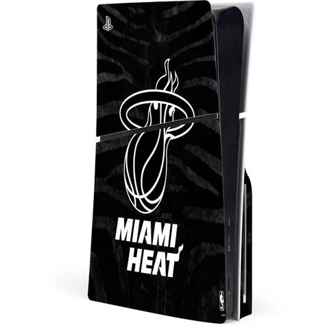 NBA Miami Heat Black Animal Print PlayStation PS5 Skins