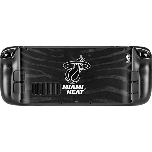 NBA Miami Heat Black Animal Print Steam Deck Handheld Gaming Computer OLED Skin