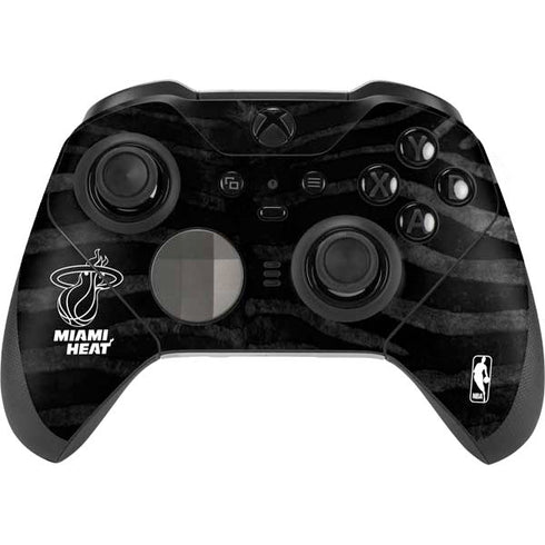 NBA Miami Heat Black Animal Print Xbox Elite Wireless Controller Series 2 Skin