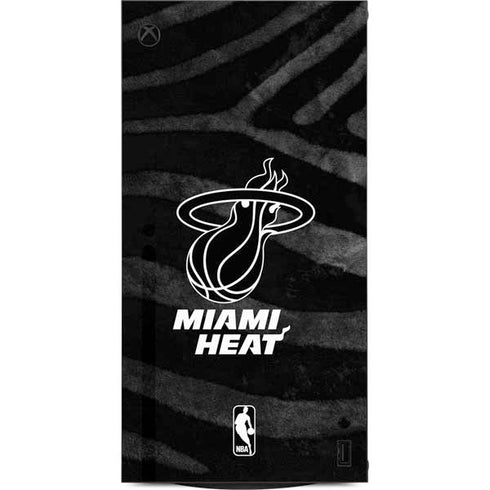 NBA Miami Heat Black Animal Print XBox Series X Digital Edition Console Skin