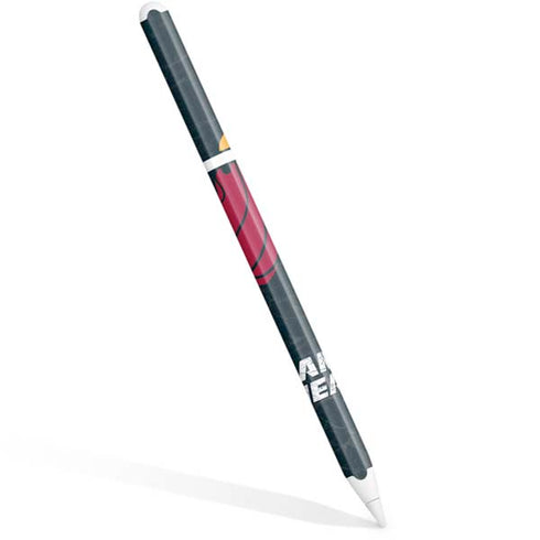 NBA Miami Heat Black Partial Logo Apple Pencil (2nd Gen 2019) Skin
