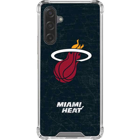 NBA Miami Heat Black Partial Logo Galaxy A17 Clear Case