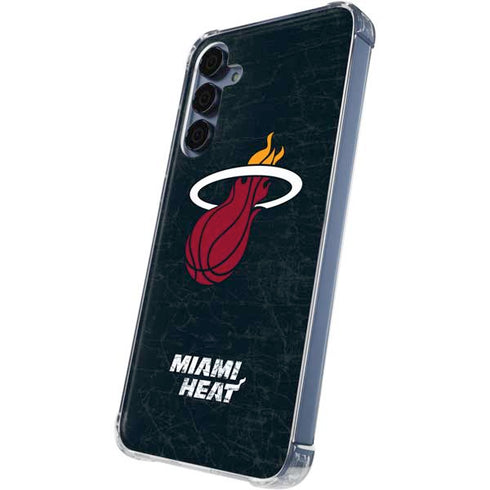 NBA Miami Heat Black Partial Logo Galaxy A35 5G Clear Case