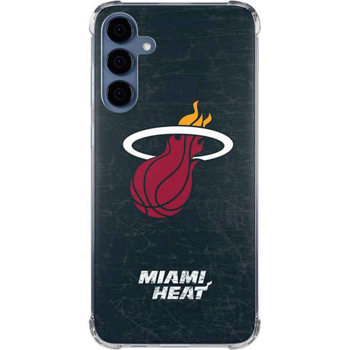 NBA Miami Heat Black Partial Logo Galaxy A55 5G Clear Case