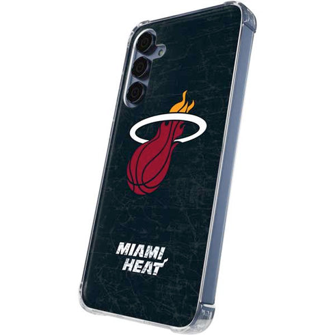 NBA Miami Heat Black Partial Logo Galaxy A55 5G Clear Case