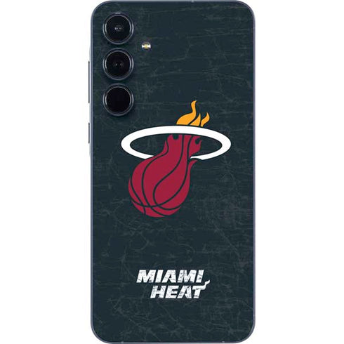 NBA Miami Heat Black Partial Logo Galaxy A55 5G Skin