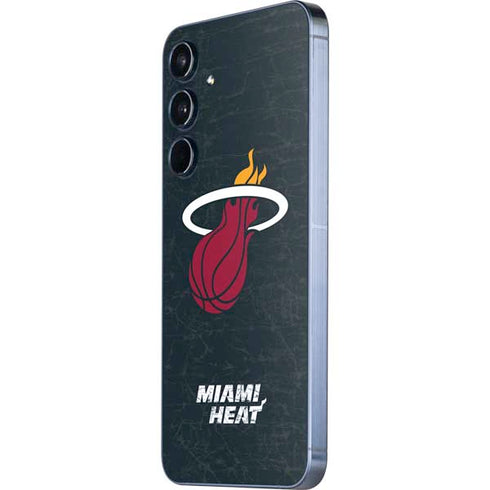 NBA Miami Heat Black Partial Logo Galaxy A55 5G Skin