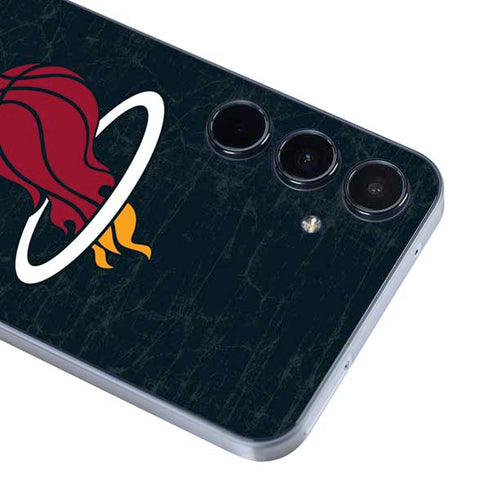 NBA Miami Heat Black Partial Logo Galaxy A55 5G Skin
