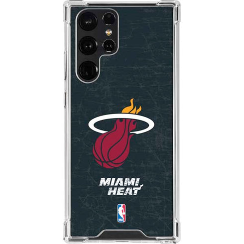 NBA Miami Heat Black Partial Logo Galaxy S23 Ultra Clear Case