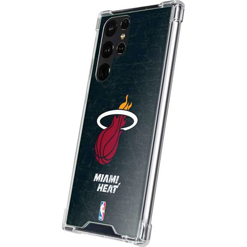 NBA Miami Heat Black Partial Logo Galaxy S23 Ultra Clear Case