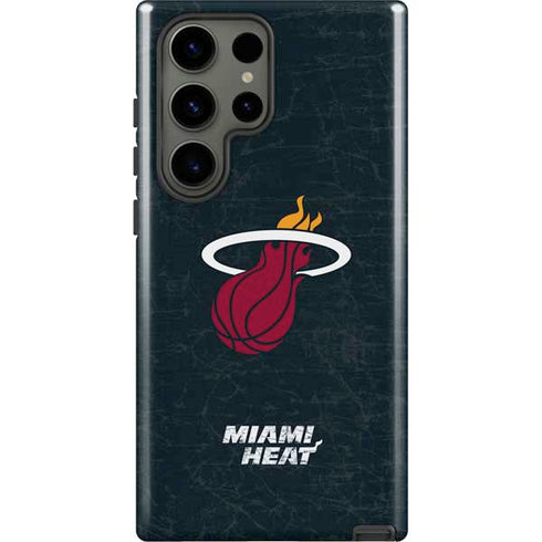 NBA Miami Heat Black Partial Logo Galaxy S23 Ultra Pro Case