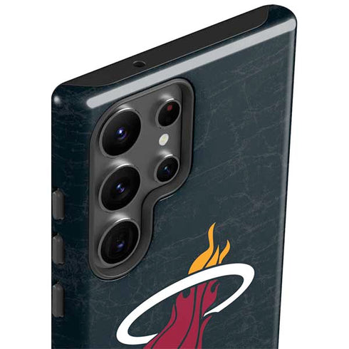 NBA Miami Heat Black Partial Logo Galaxy S23 Ultra Pro Case