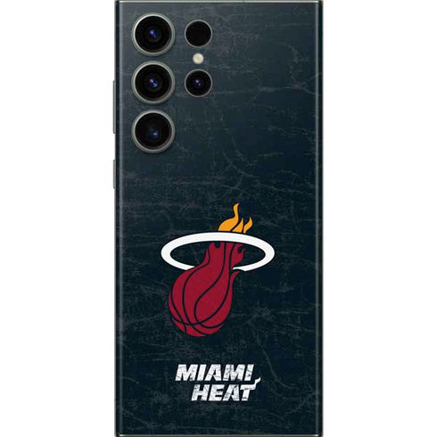 NBA Miami Heat Black Partial Logo Galaxy Skins