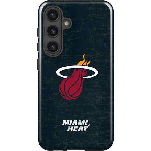 NBA Miami Heat Black Partial Logo Galaxy S25 Impact Case