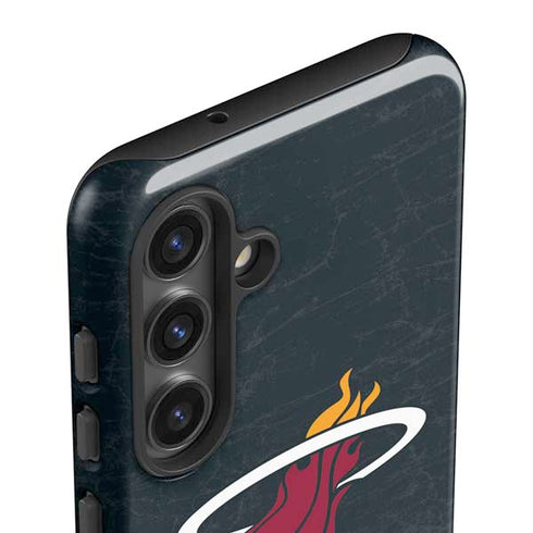 NBA Miami Heat Black Partial Logo Galaxy S25 Impact Case