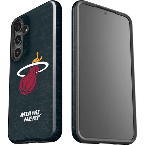 NBA Miami Heat Black Partial Logo Galaxy S25 Impact Case