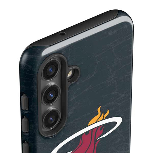 NBA Miami Heat Black Partial Logo Galaxy S25 Plus Impact Case