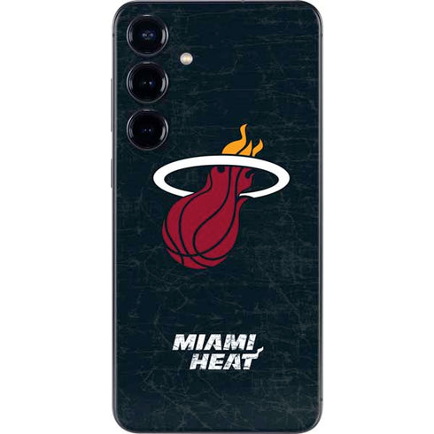 NBA Miami Heat Black Partial Logo Galaxy S24 Plus Skin