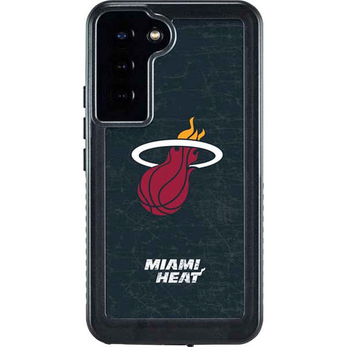NBA Miami Heat Black Partial Logo Galaxy S24 Plus Waterproof Case