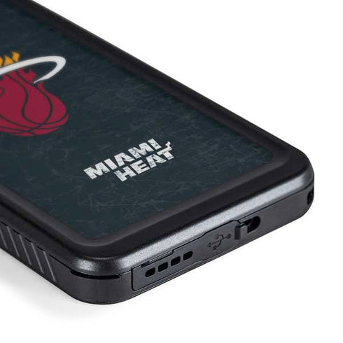 NBA Miami Heat Black Partial Logo Galaxy S24 Plus Waterproof Case