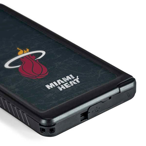 NBA Miami Heat Black Partial Logo Galaxy S24 Ultra Waterproof Case