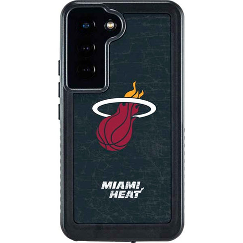 NBA Miami Heat Black Partial Logo Galaxy S24 Waterproof Case
