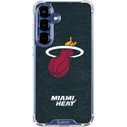 NBA Miami Heat Black Partial Logo Galaxy S25 Plus Clear Case