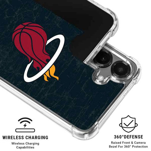 NBA Miami Heat Black Partial Logo Galaxy S26 Plus Clear Case