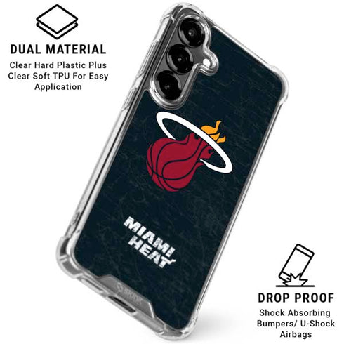 NBA Miami Heat Black Partial Logo Galaxy S26 Plus Clear Case