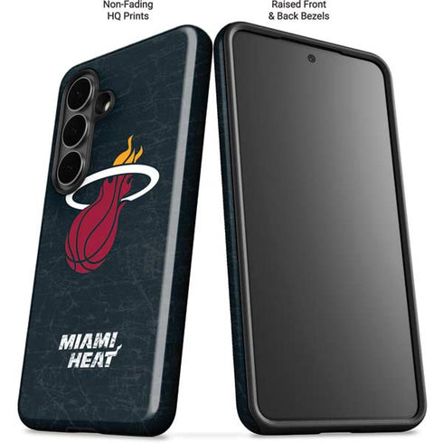 NBA Miami Heat Black Partial Logo Galaxy S26 Plus Impact Case
