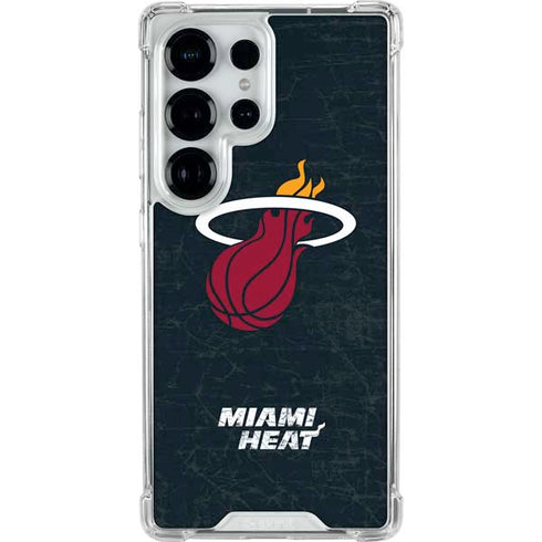 NBA Miami Heat Black Partial Logo Galaxy S26 Ultra Clear Case
