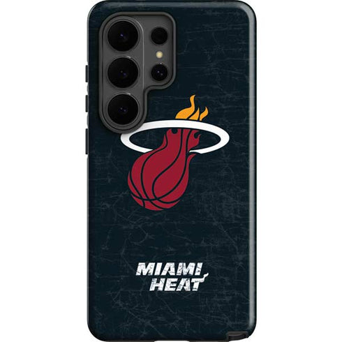 NBA Miami Heat Black Partial Logo Galaxy S26 Ultra Impact Case