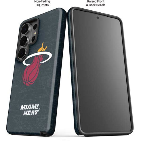 NBA Miami Heat Black Partial Logo Galaxy S26 Ultra Impact Case