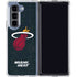 NBA Miami Heat Black Partial Logo Galaxy Z Fold5 5G Clear Case
