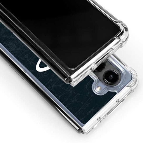 NBA Miami Heat Black Partial Logo Galaxy Z Fold5 5G Clear Case