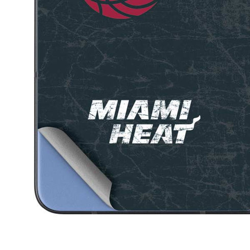 NBA Miami Heat Black Partial Logo Galaxy Z Fold5 5G Skin